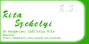 rita szekelyi business card